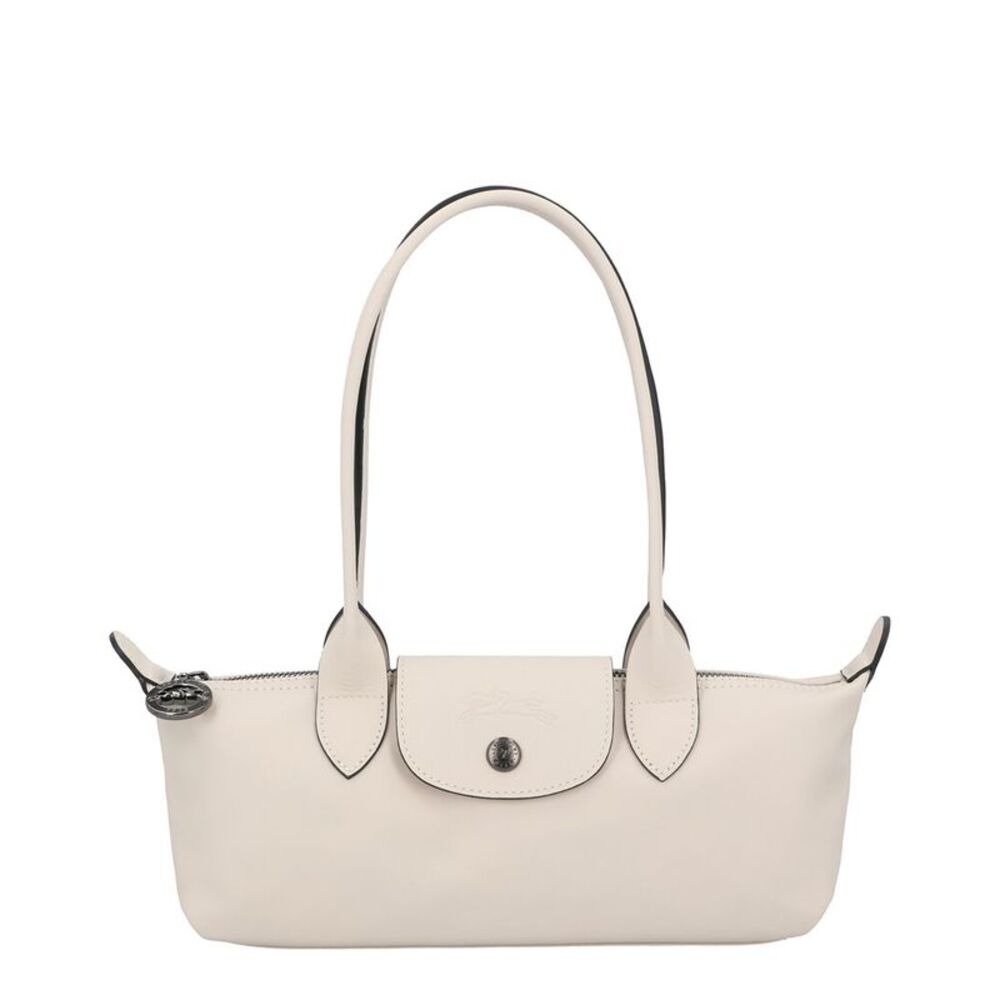 Longchamp Le Pliage Xtra Medium Leather Shoulder Bag, White